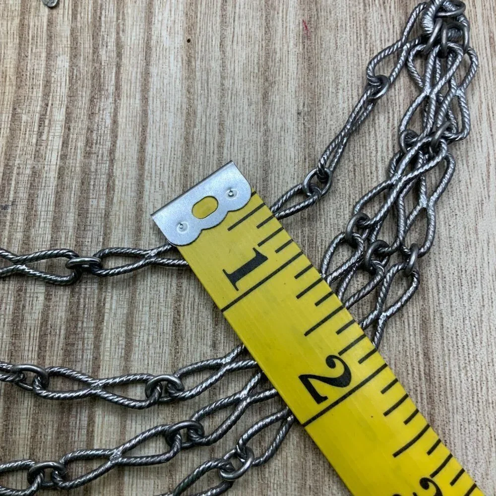 MONET Vintage Silver Tone Chain Multi-strand Statement Necklace